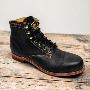 Wolverine 1000 Mile Rawlings Boots Mens 11 Black Gold Glove Leather‎ W08012 NEW
